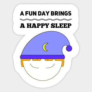 A Fun Day Brings A Happy Sleep Boy Satisfaction Sleep Management Sticker